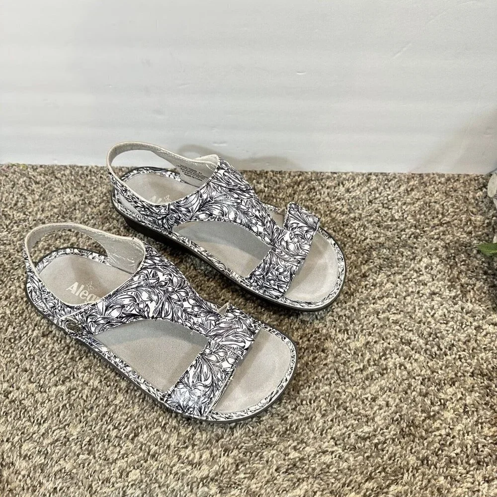 Alegria Kendra Vineland Comfort Leather Sandal US 10.5-11 Wide Ken-769 Floral - Picture 1 of 9